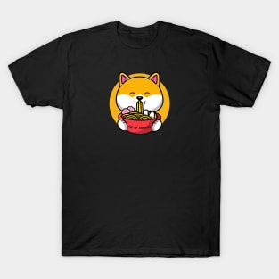 Pup of Noodles Ramen Loving Corgi Tee T-Shirt